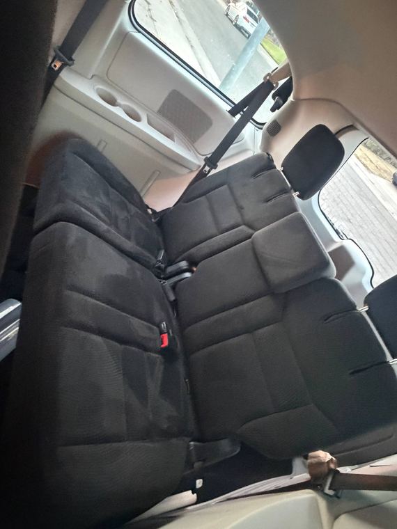 Third row seating of a minivan